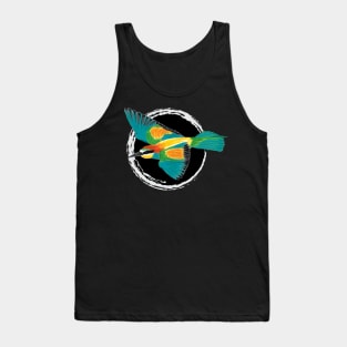 Nice Artwork showing an European Bee-Eater in Flight V Tank Top